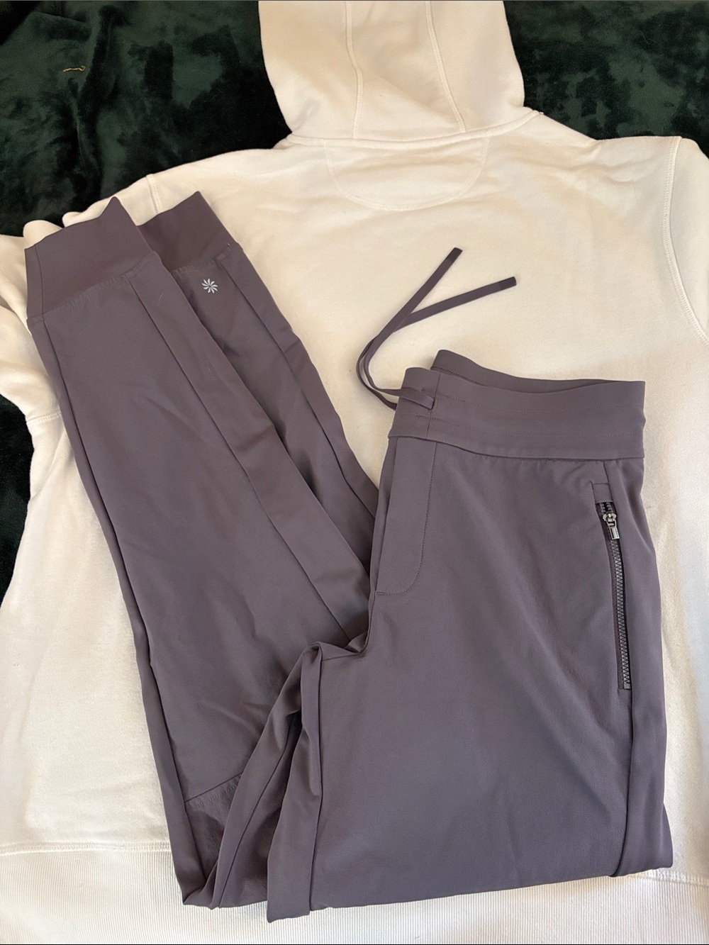 Athleta Lavender Gray Track Joggers